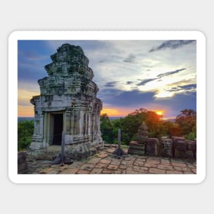 Temple Ruins at Sunset, Cambodia Sticker